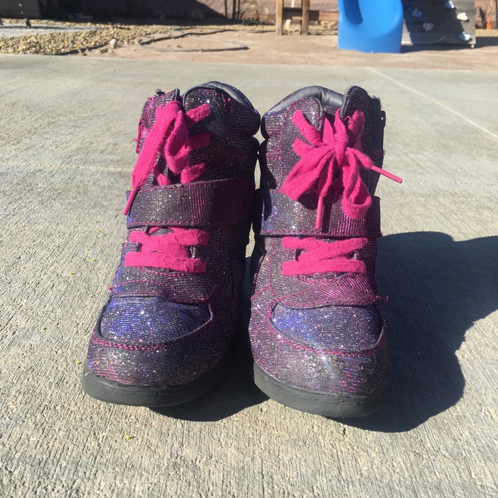 Kids Glittery Wedges